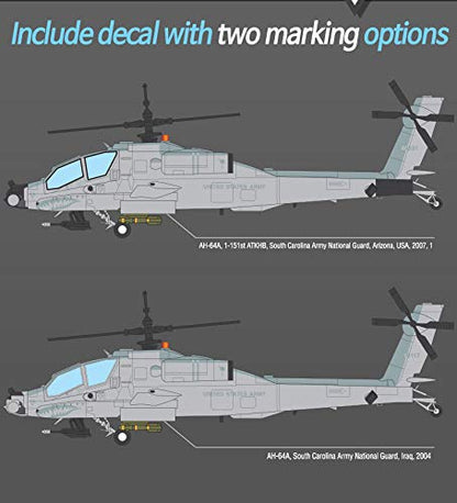 Academy 1/35 US Army AH-64A Apache South Carolina ANG - Modelo Plástico