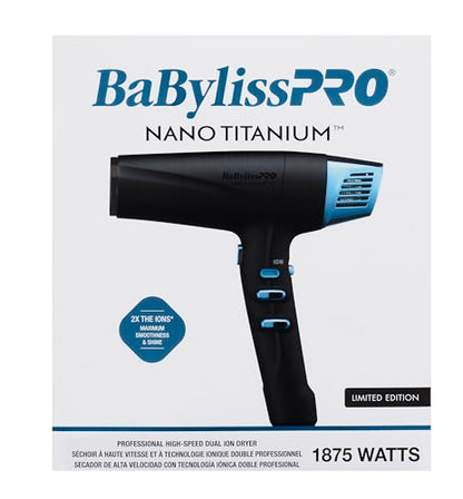 Secador BaBylissPRO Nano Titanium 1875W Iônico Preto