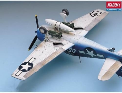 Academy 1/72 WWII F6F-3/5 U.S. Navy Fighter - Modelo de Montagem Militar