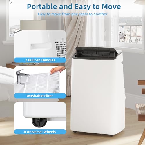 Takywep Ar-Condicionado Portátil 14.000 BTU 4 em 1 Branco