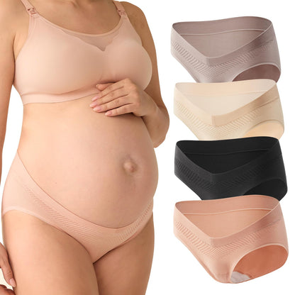 Momcozy Calcinha Maternidade Sem Costura, Pós-Parto (Preto, Amêndoa, Rosa Ostra, Marrom)