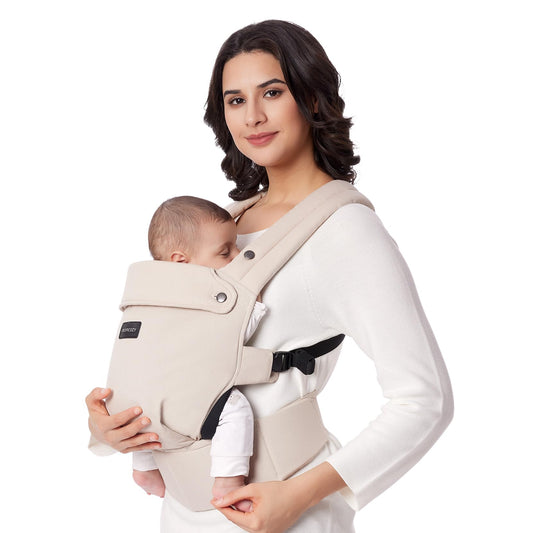 Momcozy Canguru para Bebê Ergonomico de 7 a 20kg Algodão Caqui