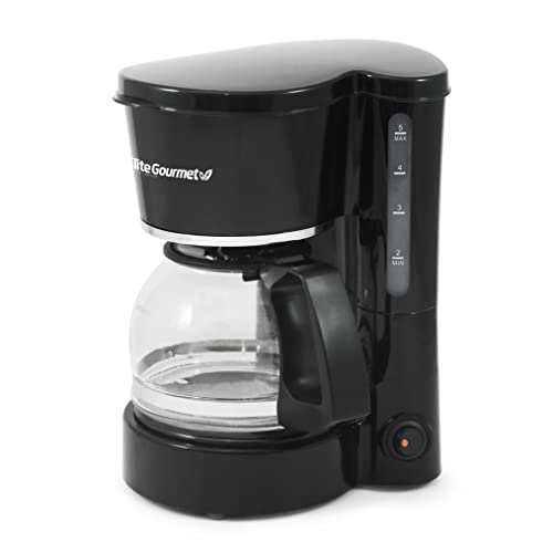 Elite Gourmet EHC-5055 Cafeteira Automática 5 Xícaras Preto