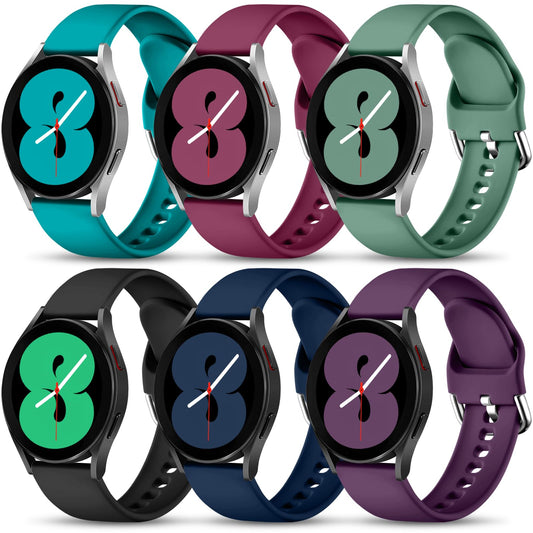 Lerobo Pulseiras para Galaxy Watch 6-Pack, Silicone, 20mm (cores kit 2)