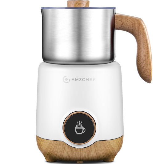 Espumador de Leite AMZCHEF 8 em 1 Automático com 550W e 21oz (Branco)