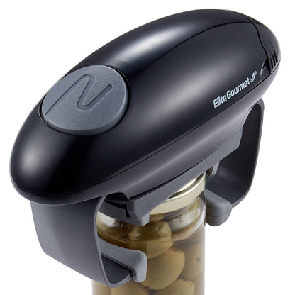 Elite Gourmet EJO800 Abridor de Potes Elétrico Automático Preto/Gray