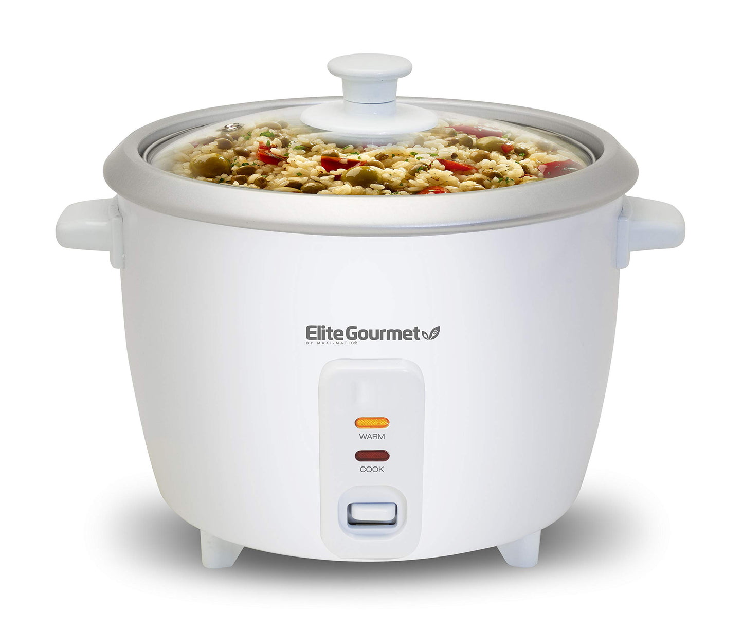 Elite Gourmet ERC-003 Panela de Arroz Elétrica 6-Cups Branco