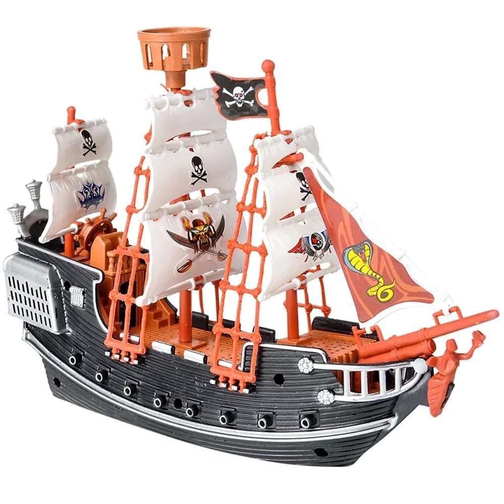 Rhode Island Novelty 10 Inch Pirate Boat, One Per Order