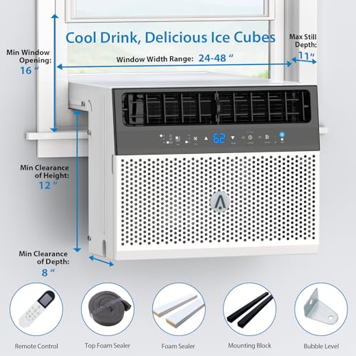 Takywep Ar Condicionado de Janela 6000 BTU U-Shaped Branco 350 Sq Ft