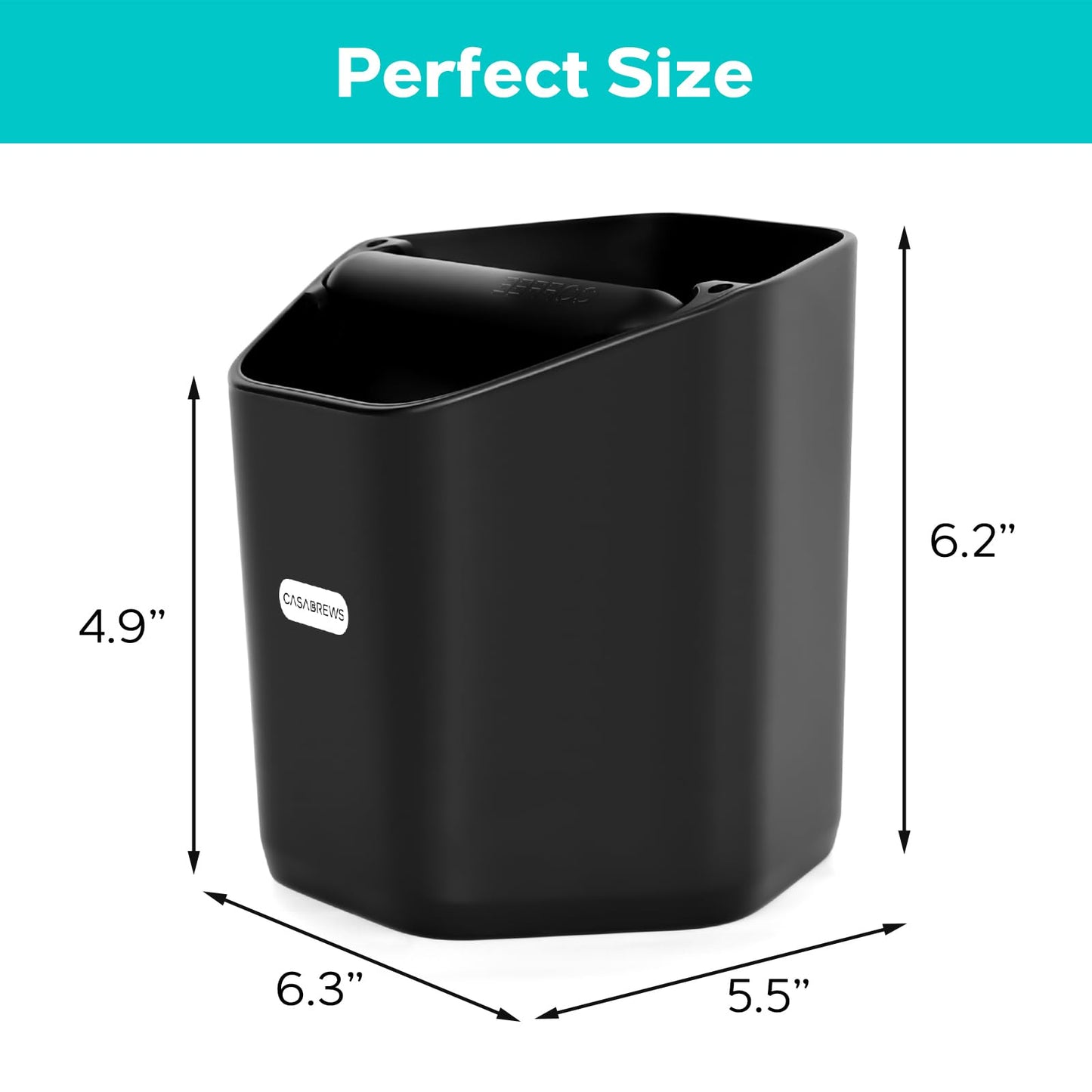 CASABREWS Caixa Knock Box Antiderrapante para Expresso (5 Polegadas)