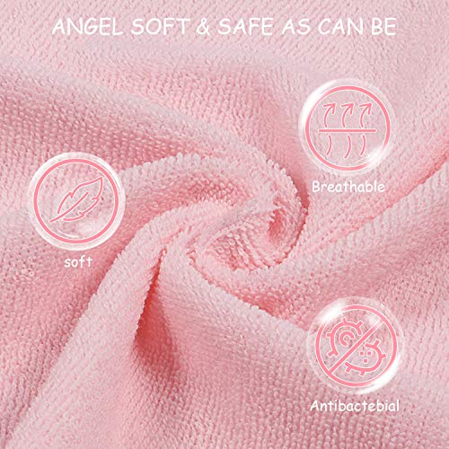 Momcozy Baby Washcloths 8 Peças Toalha Infantil 10"x10" Rosa