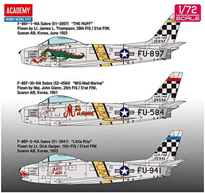 Kit de Modelagem 1:72 USAF F-86F Guerra da Coreia