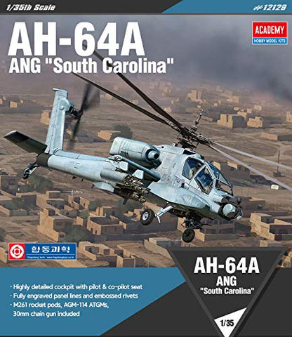 Academy 1/35 US Army AH-64A Apache South Carolina ANG - Modelo Plástico