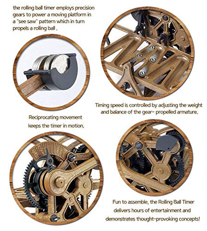 Academy Da Vinci Rolling Ball Timer - Kit de Montagem com Instruções