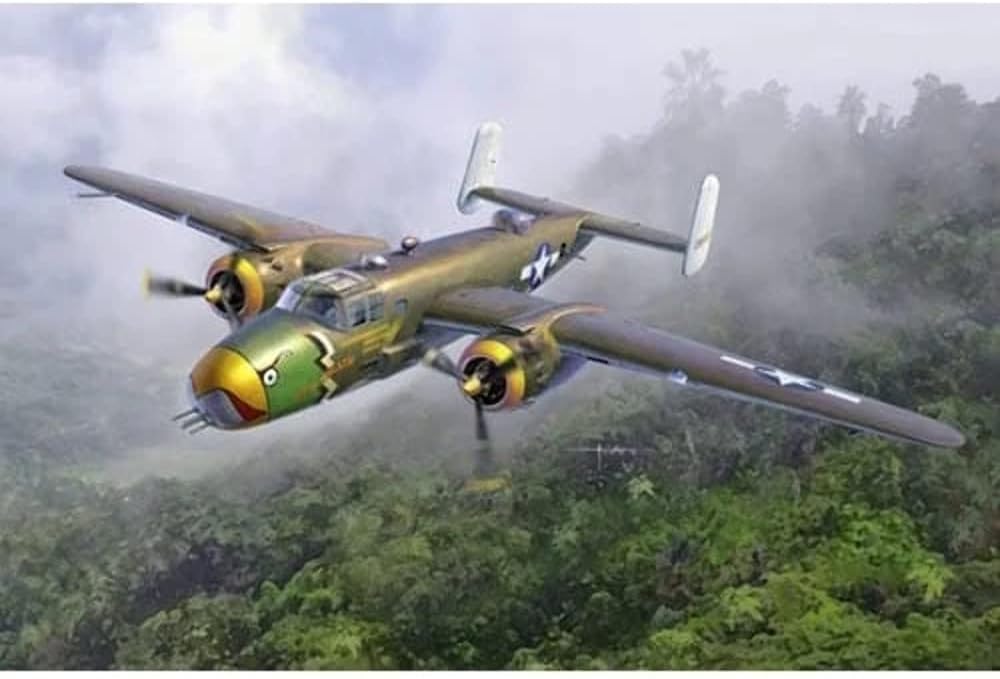 Academy 1/48 B-25D Mitchell 'Pacific Theater' - Kit de Montagem Detalhado