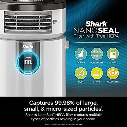 Shark Purificador de Ar 3 em 1 MAX Aquecedor e Ventilador HEPA 93m² Branco