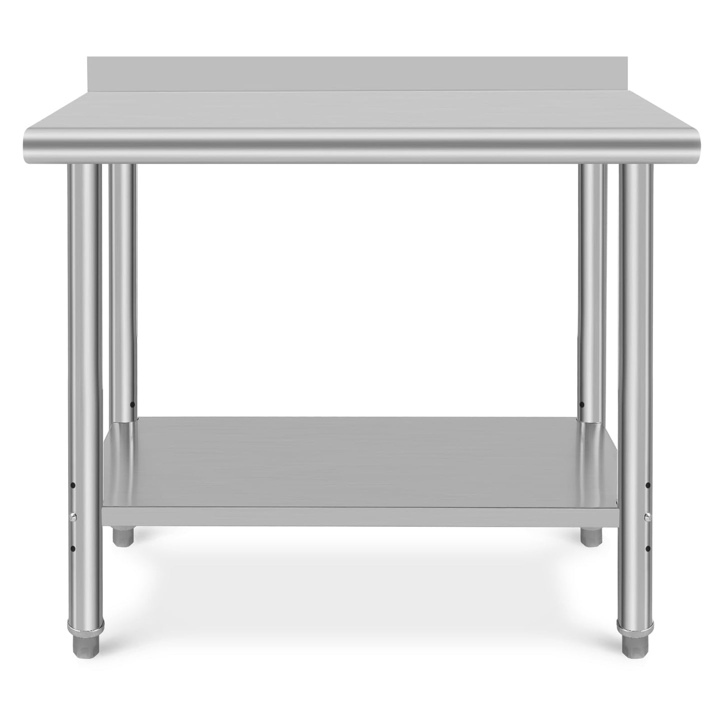 Takywep Mesa de Trabalho Inox 122x61cm com Prateleira Ajustável Prata