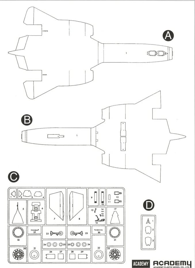 Academy 12448 SR-71 Blackbird Recon Surveillance 1/72