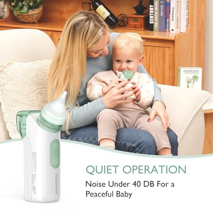 Momcozy Aspirador Nasal Elétrico 2-em-1 com Spray para Bebê Branco