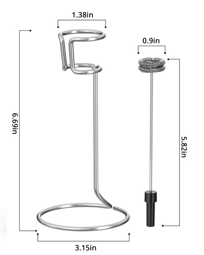 Maestri House Rechargeable Milk Frother Holder and Whisk Rod