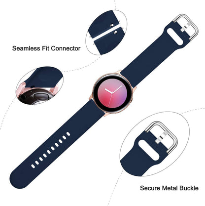 Lerobo 3 Pulseiras de Silicone 20mm para Samsung Galaxy Watch G (Azul Marinho/Preta/roxo)