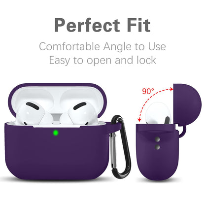 Lerobo Capa Silicone Compatível com AirPods Pro 2ª/1ª Geração (Roxo)