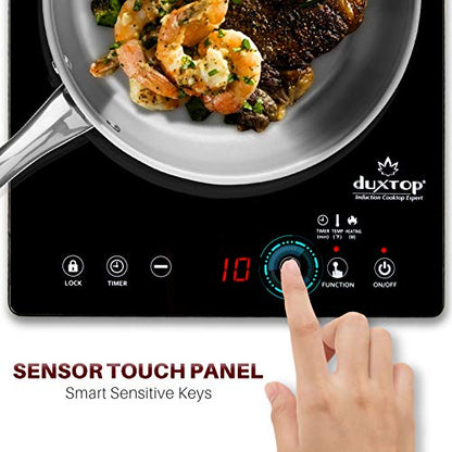 Duxtop Cooktop Portátil de Indução 1800W, Painel Sensor e Vidro Completo