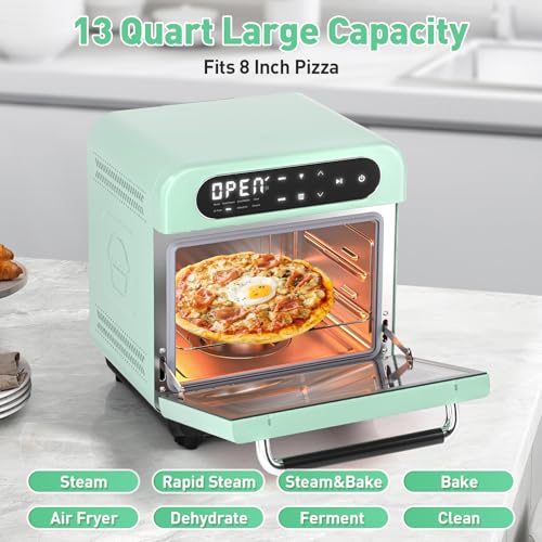 Secura Forno Airfryer a Vapor Multifuncional com 13 Quartos (Verde Menta)