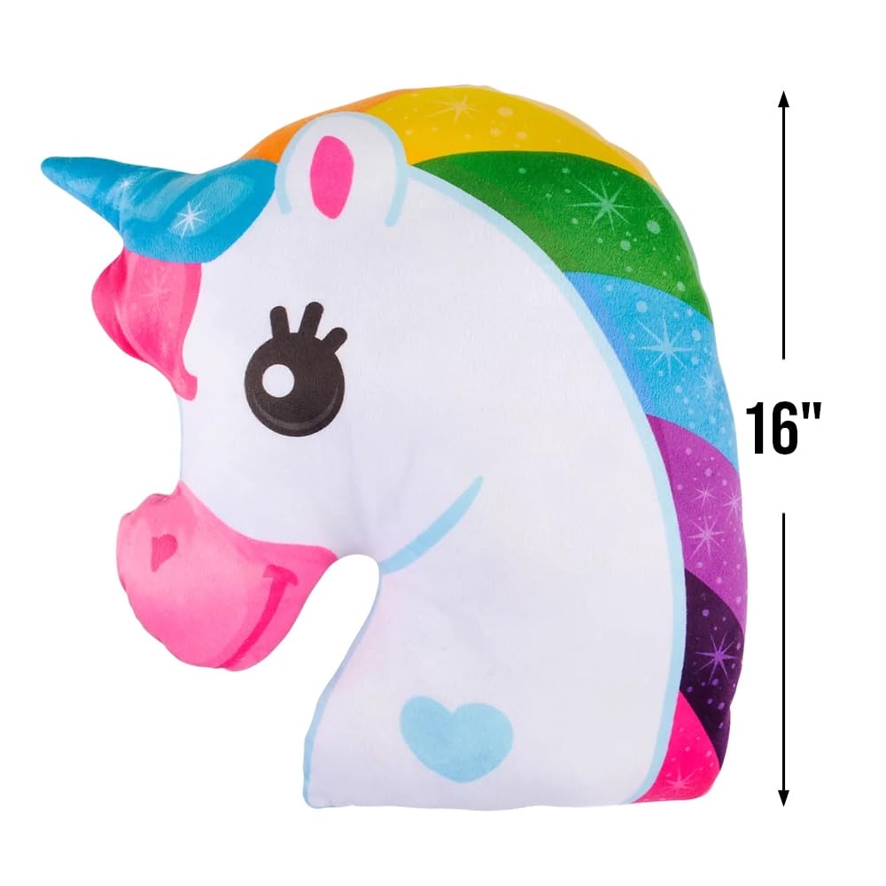 Rhode Island Novelty Travesseiro de Unicórnio 16" - Branco, Material Plush