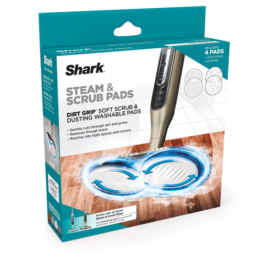 Shark Panos Laváveis XKITP7000D para Mop S7001/S7201 2 Soft Scrub e 2 Dusting Cinza