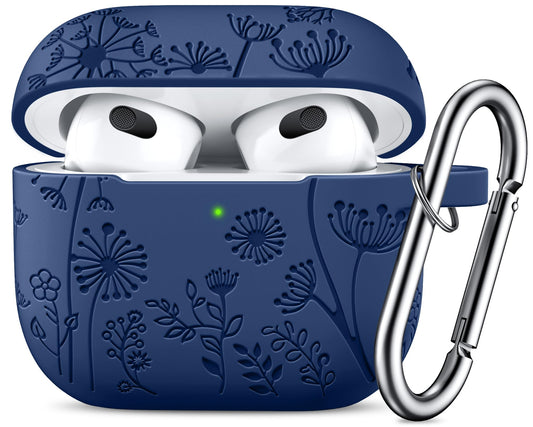 Lerobo Case para AirPods 3ª Geração com Chaveiro (Azul Meia-noite)