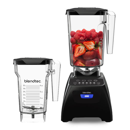 Blendtec Classic 575 Blender com Jarras WildSide+ e FourSide - Preto