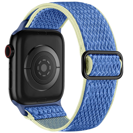 Lerobo Pulseira Solo Loop Nylon p/ Apple Watch (Azul-Claro/Amarelo)