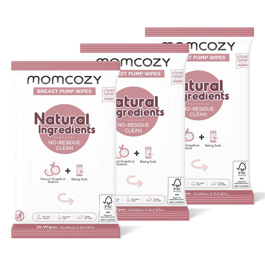 Momcozy Lenços Naturais para Limpeza de Bombas de Leite, 90 Unidades