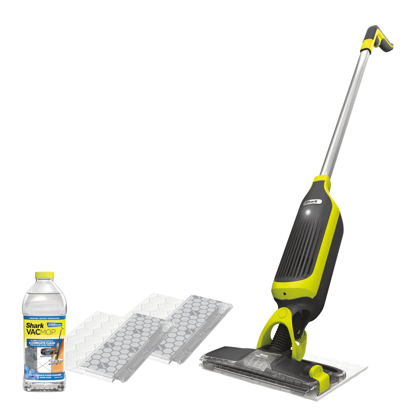 Shark VACMOP Aspirador e Mop Sem Fio Com 2 Pads Descartáveis Cinza Carvão 12oz 120V