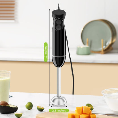 Mixer de Imersão Bonsenkitchen 300W, 2 Velocidades, Aço Inox