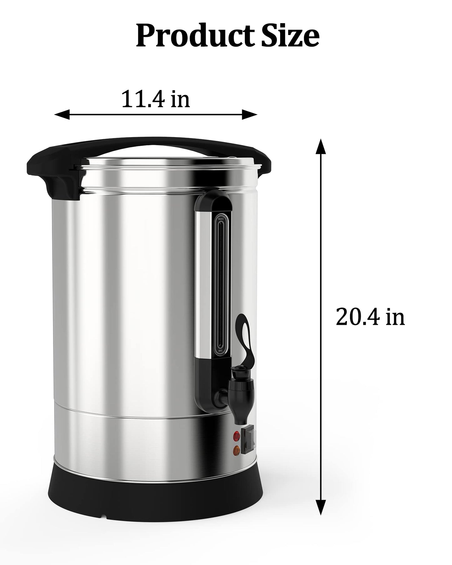 Takywep Cafeteira Aço Inox 100 Xícaras 14L Prata para Eventos