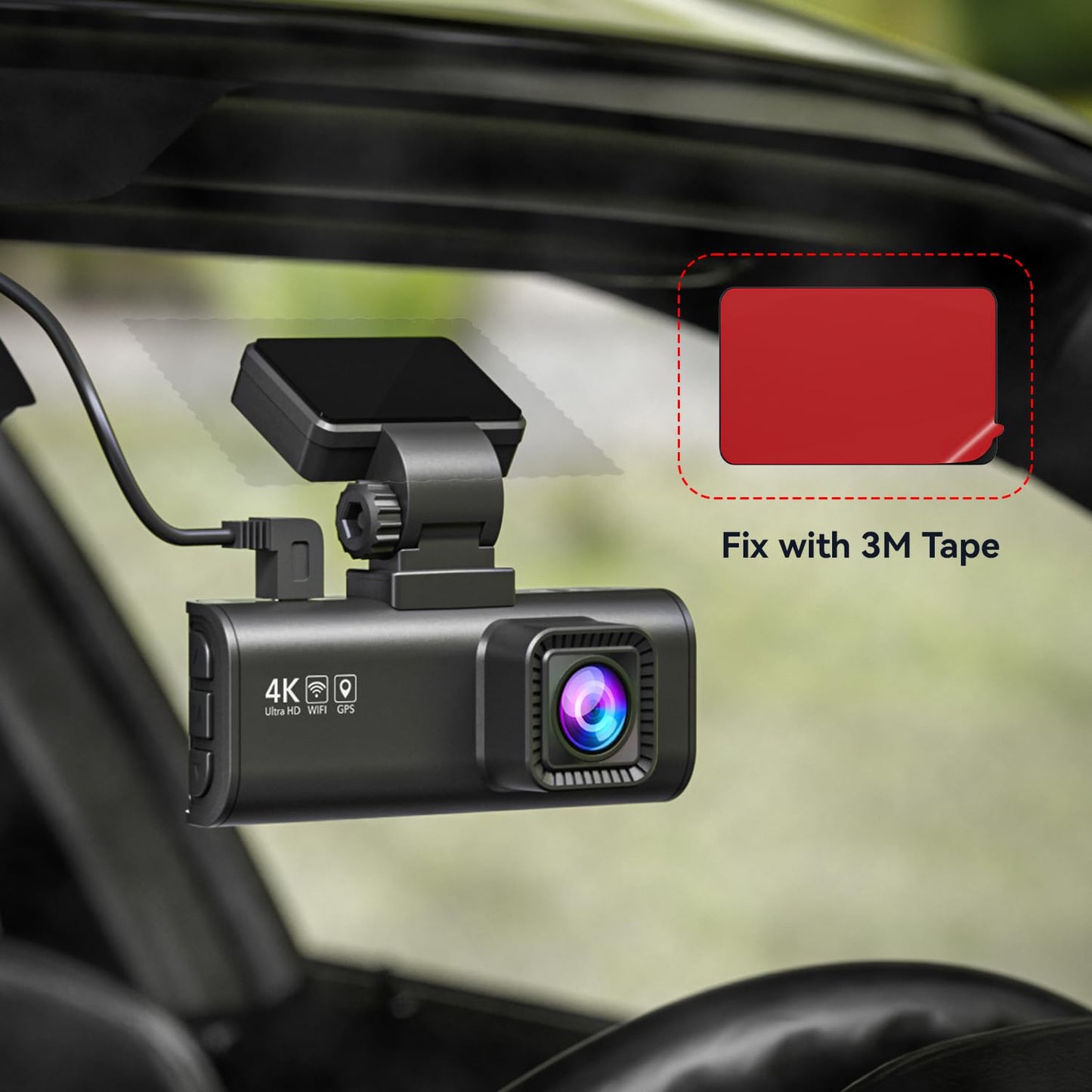 REDTIGER Adesivo Eletrostático para Suporte de Dash Cam, Cinza