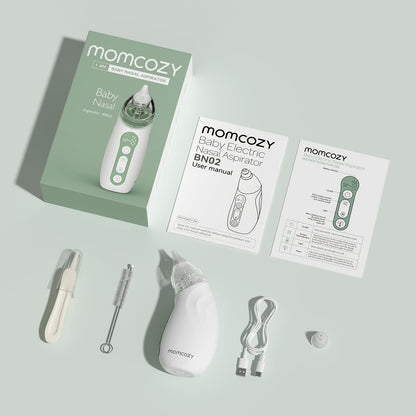 Momcozy Aspirador Nasal Elétrico para Bebês 3 Níveis c/ Luz e Música