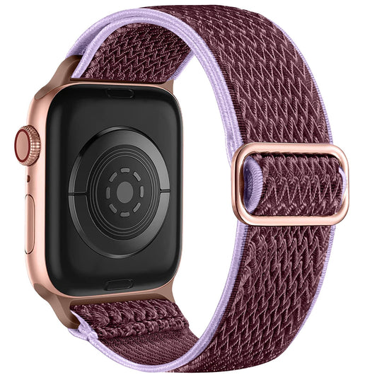 Lerobo Pulseira Nylon Solo Loop para Apple Watch, Ajustável, 38-49mm (Smokey Mauve)