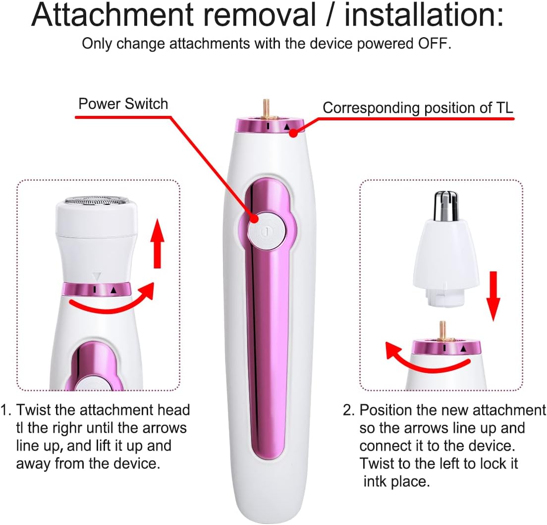 Barbeador Elétrico para Mulheres, indolor 6 em 1