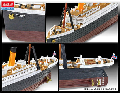 Academy 1/1000 R.M.S. Titanic Modelo de Montagem - Branco, Vermelho e Preto