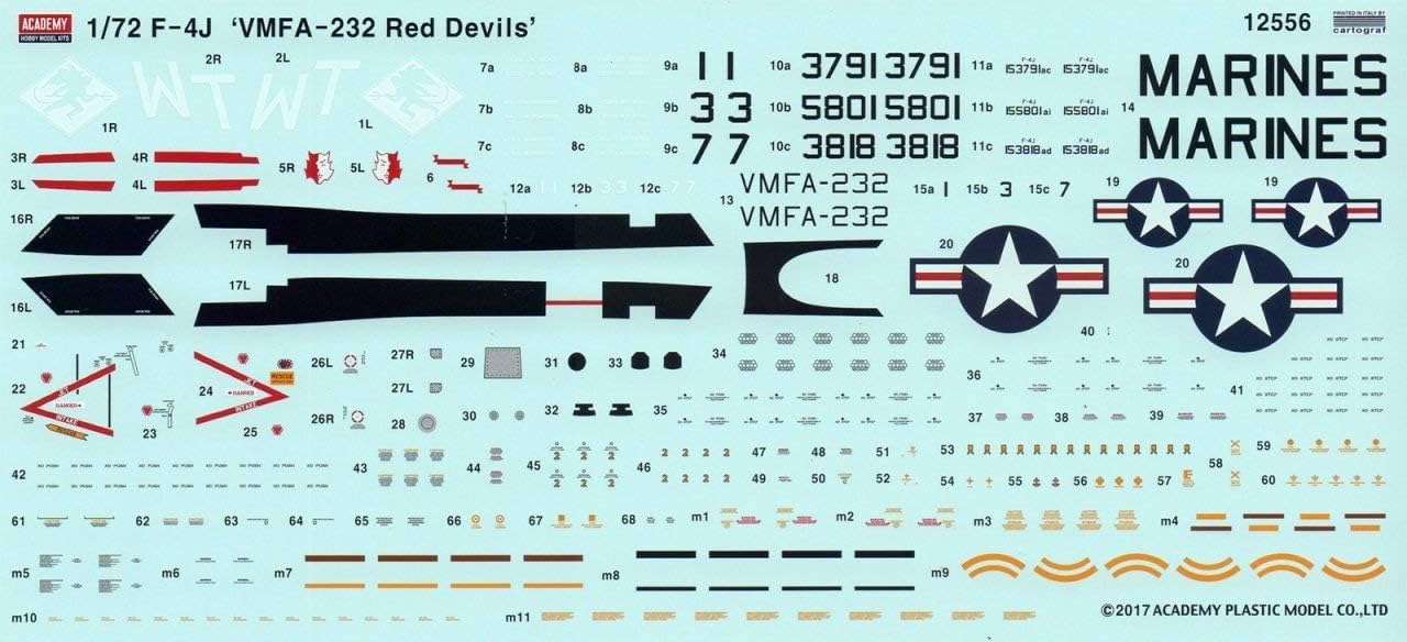 Academy Kit F-4J Phantom II USMC VFMA-232 Red Devils 1/72 ACA12556