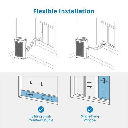 Takywep Ar-Condicionado Portátil 14.000 BTU 3 em 1 com Controle Remoto