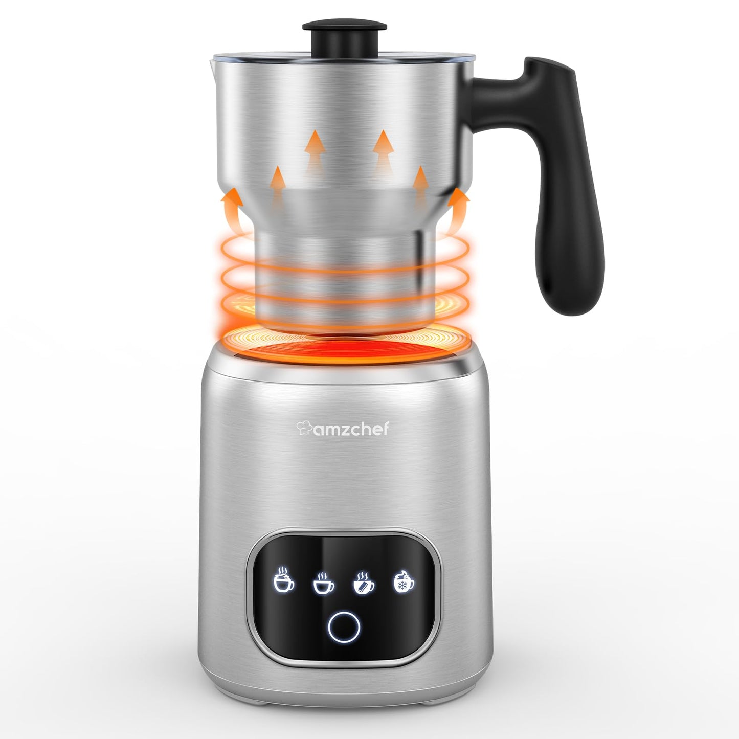 AMZCHEF 4-em-1 Espumador e Aquecedor de Leite Automático (14oz/400ml)