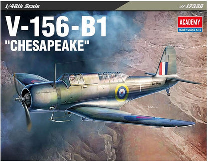 Academy ACA12330 V-156-B1 Chesapeake 1/48 - Kit de Montagem Detalhado