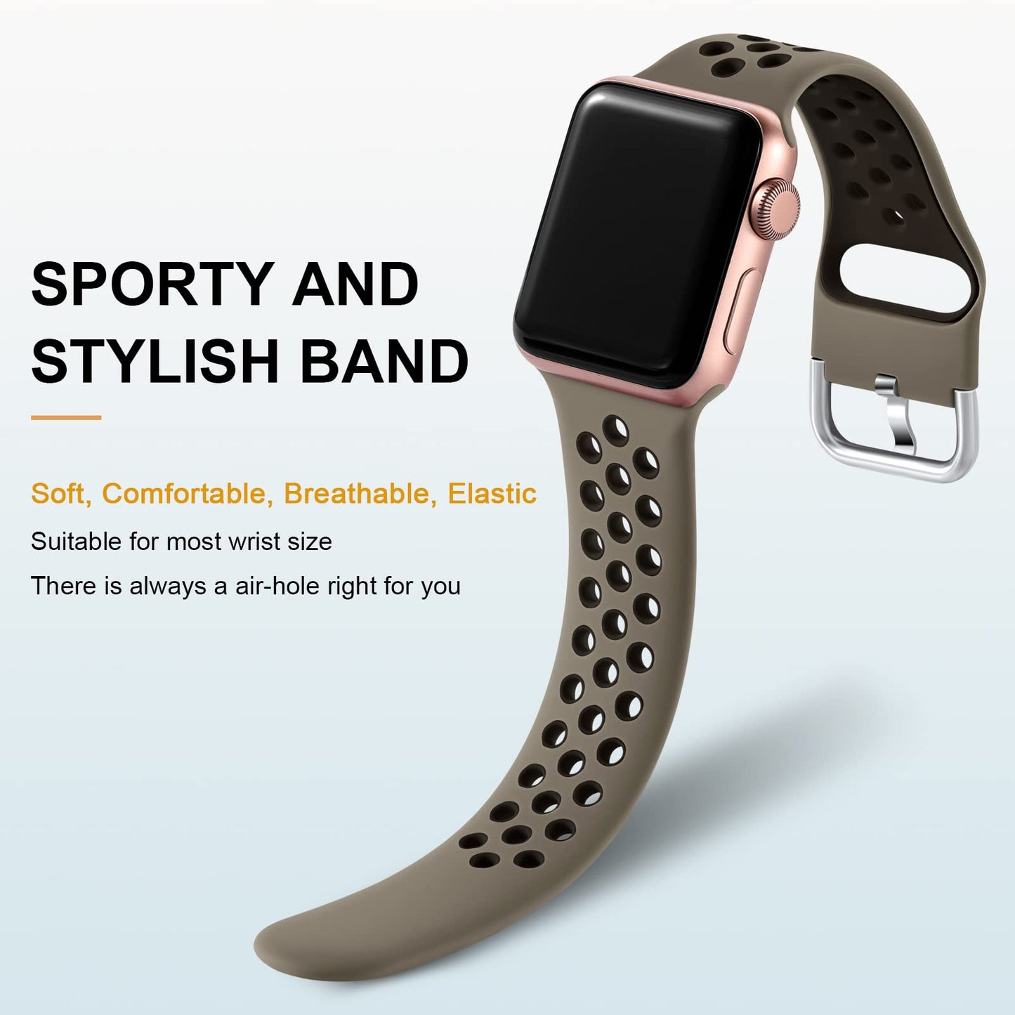 Lerobo 3 Pack Pulseiras Esportivas Silicone p/ Apple Watch