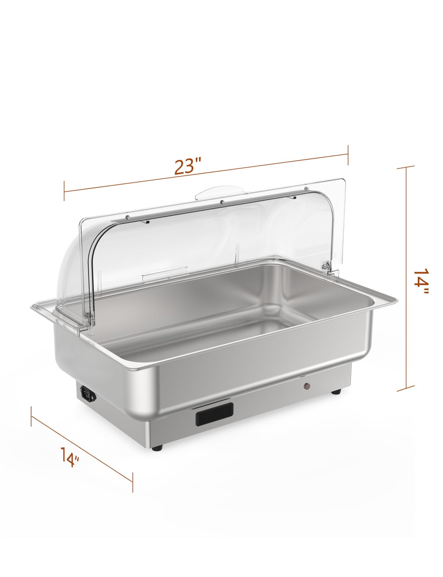 Takywep Réchaud Elétrico 9 Qt Aço Inox Prata com Tampa Rolante