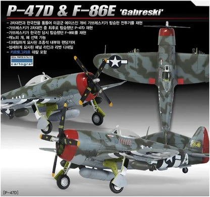 Academy ACA12530 P-47D & F-86E Gabreski Ltd Edt - Kit Detalhado 1/72