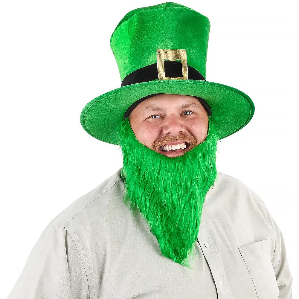 Chapéu e Barba St. Patrick's Day Rhode Island Novelty (Verde)